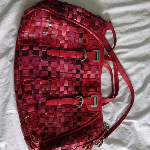 Piero Guidi Red Woven Bag - Picture 3 of 6